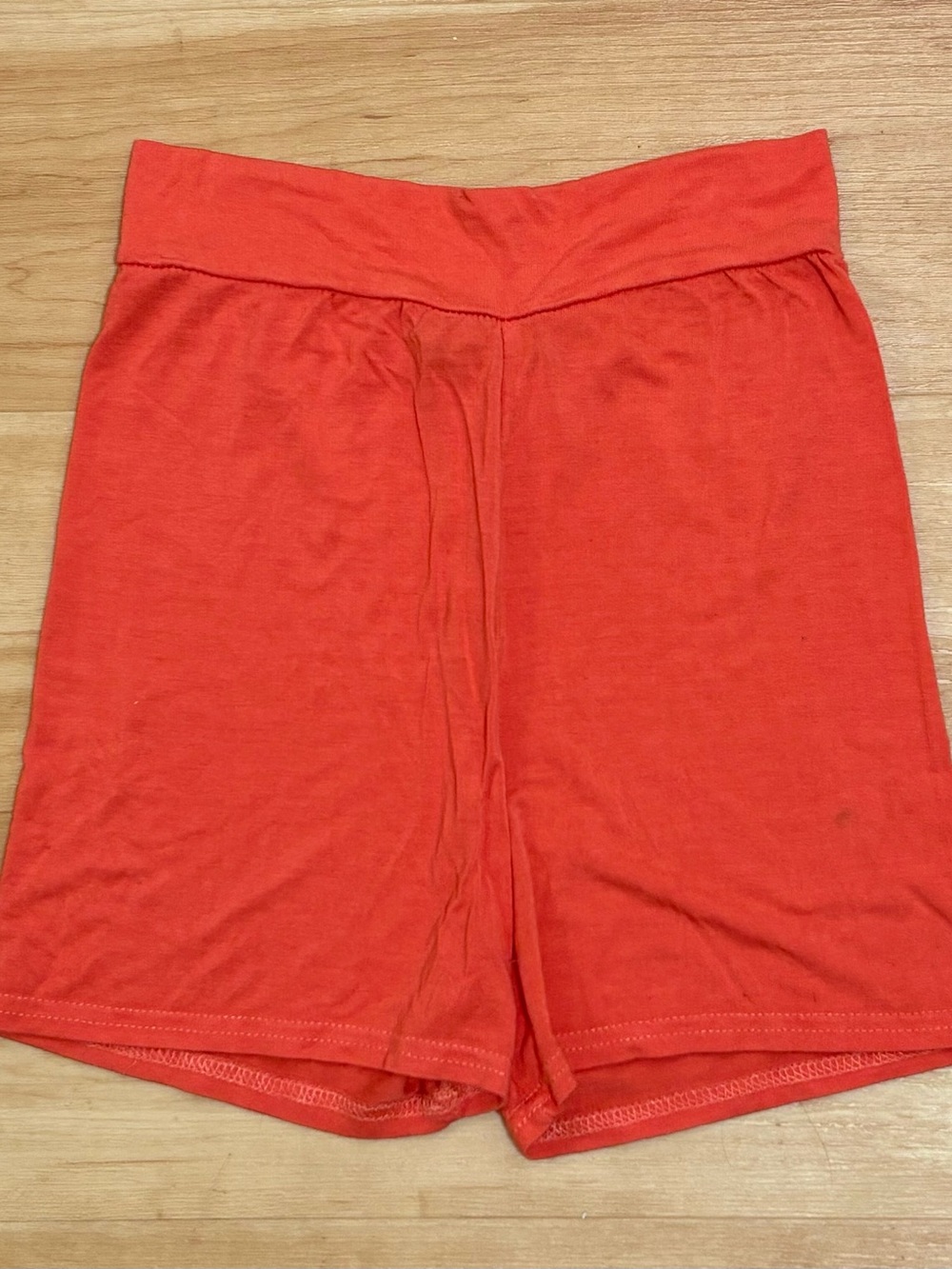 PrettyLittleThing Red High-Waist Lounge Biker Shorts